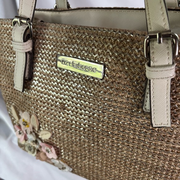 Liz Claiborne Vintage Floral Woven Boho Cottage Style Handbag Shoulder Bag Purse - Picture 8 of 16